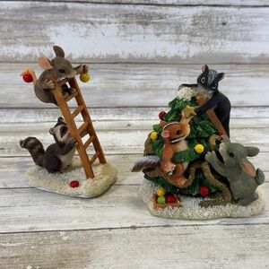 Charming Tails Figurine ~ Trim a Tree Set ~ 87/702 Fitz and Floyd